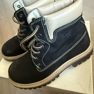 Il Gufo Black and Cream Kids Boots